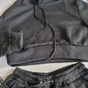 Black jumpsuit sweat suit